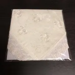 equitance エクイタンス ハンカチ タオル 刺繍 レース 花柄 ホワイト