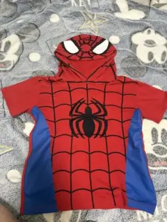 スパイダーマン 半袖 フード付き Tシャツ