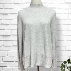 【グローブ】ニットセーター　アンゴラ混　長袖　トップス　ハイネックM レディース