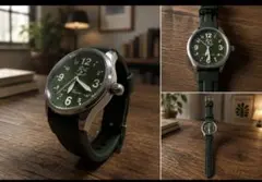 IL BISONTE アーミーウォッチ グリーン 32mm ラバーベルトクォーツのサムネイル