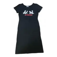 101匹わんちゃん 半袖ロング丈Tシャツ ブラック