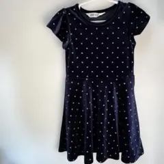 H&M ネイビー 星柄 半袖ワンピース