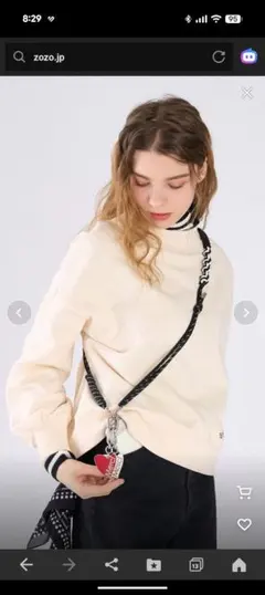 ストライプデザイン スマホストラップ