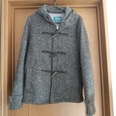 Navyグレー ダッフルコート フード付き