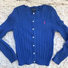 POLO RALPH LAUREN 青 カーディガン　サイズ7