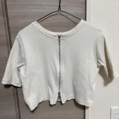 LOWRYS FARM カットZIPカーディガン