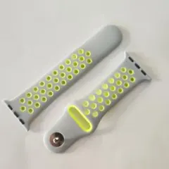 【38/40/41mm・S】AppleWatchバンド　グレー×イエロー　互換