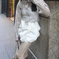 ［EIMY ISTOIRE］ドレープバルーンミニスカート