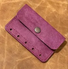 イタリアンレザー　m5穴用　革ポーチ　システム手帳マイクロ5