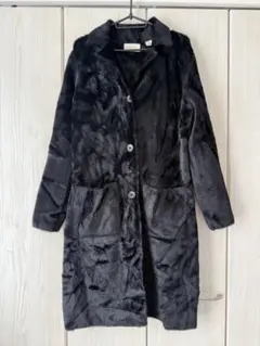 ウェザープルーフ　フェイクファーコート　ブラック　黒