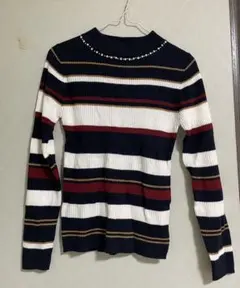 ビジュー付きボーダーニット【新品・未使用】