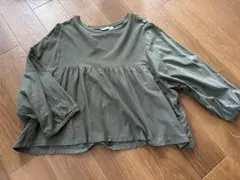 ZARA オリーブグリーン フレアトップス