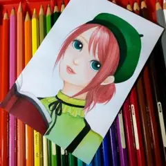 3279 【原画】手描き アナログイラスト 女の子