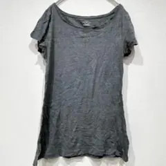 オールドネイビー カットソー クルーネック 半袖 M 灰色 コットン 日常のサムネイル