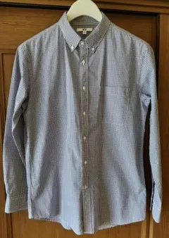 UNIQLO　エクストラファインコットンシャツ　チェック　ブルー　XL