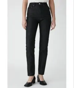 moussy PLAIN JEANS BLK STRAIGHT SLIM 24