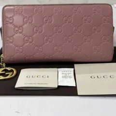 GUCCI ピンク ナイロンポーチ 箱付き - メルカリ