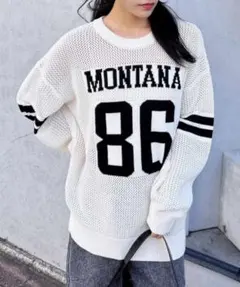 INGNI ロゴメッシュニット