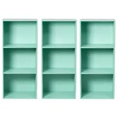 【新品】カラーボックス３段　３個セット（ミントグリーン）３段　ミント　３