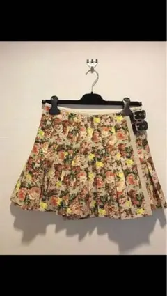 MSGM花柄スカート【美品】プリーツミニスカート エムエスジーエム