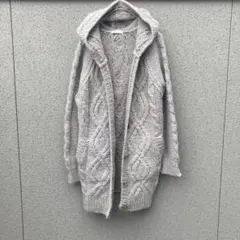 【アースミュージック&エコロジー】M♡ニットカーディガン フーディ 羽織り