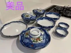 【美品】田峰 蓋つき丼 食器セット 8点　和食器　蓋付き煮物椀