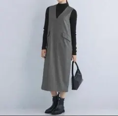greenlabelrelaxing ジャンパースカートダーク　グレー