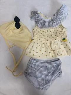 petit main ベビー水着 80cm レモン柄