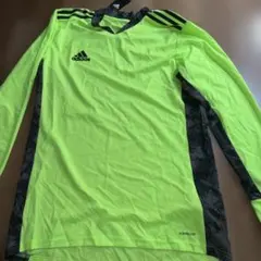 adidas サッカーシャツ L 蛍光グリーン
