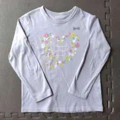 ベルメゾン　名札ココフラワーハート長袖Ｔシャツ(130)