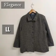 ★【美品】Elegance ジャケット15号 ダークグレー 日本製 LL相当のサムネイル