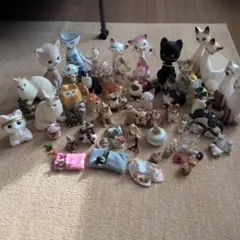 猫の陶器置物大小セット約60個