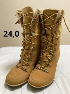 未使用　Timberland ティンバーランド　ロングブーツ サイドジップ 24 Timberland - ティンバーランドロングブーツ24cmの通販 by