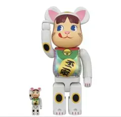 BE@BRICK 招き猫 ペコちゃん 銀メッキ 蓄光ミルキー入不二家 抽選販売