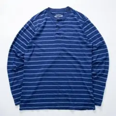 HENLEY LOOSE NECK BORDER THEARMAL 3247T - メルカリ