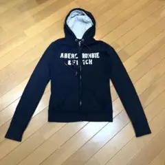 y2k A&F ジップパーカー ピチパーカー ネイビー　Sのサムネイル