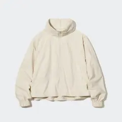 ユニクロUNIQLOコットンマウンテンパーカーアイボリーウインドブレーカー