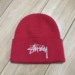 Stussy ピンクレッド　ニット帽のサムネイル