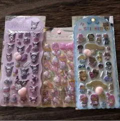 サンリオ　ボンボンドロップシール　3シート　日焼け　おしり　ぷにぷに　ぷくぷく