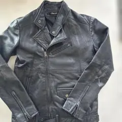 本革　羊革ジャン　Clone.dev レザージャケット ライダース M 難あり
