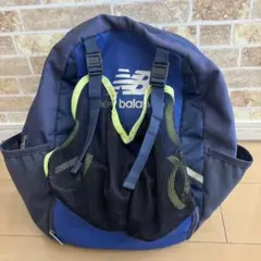 New Balance バックパック 青/黒 メッシュポケット付き