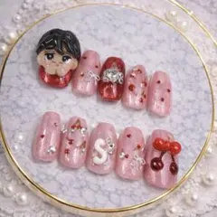 ネイルチップ‪‪❤︎‬timelesz 佐藤勝利 推し 現場