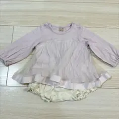 petit main チュール付きロンパース 80