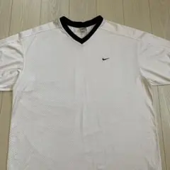 90s ナイキ 刺繍 メッシュ 半袖 Tシャツ ゲームシャツ ビッグサイズ 古着