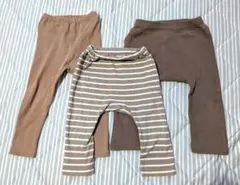 ベビー ブラウン・ストライプ パンツ 3点セット