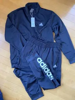 adidas ブラック ジャージ上下セット