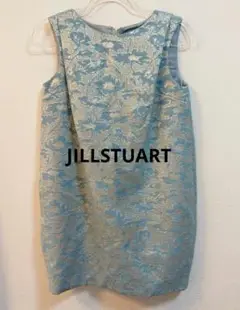 美品！JILLSTUART 水色 レース模様 ノースリーブ ワンピース サイズ0