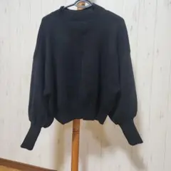 ブラックニット セーター Fサイズ