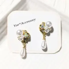 P-258　ハンドメイド☆ビジューピアス／イヤリング