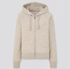 UNIQLO ベージュ フルジップ パーカー XL